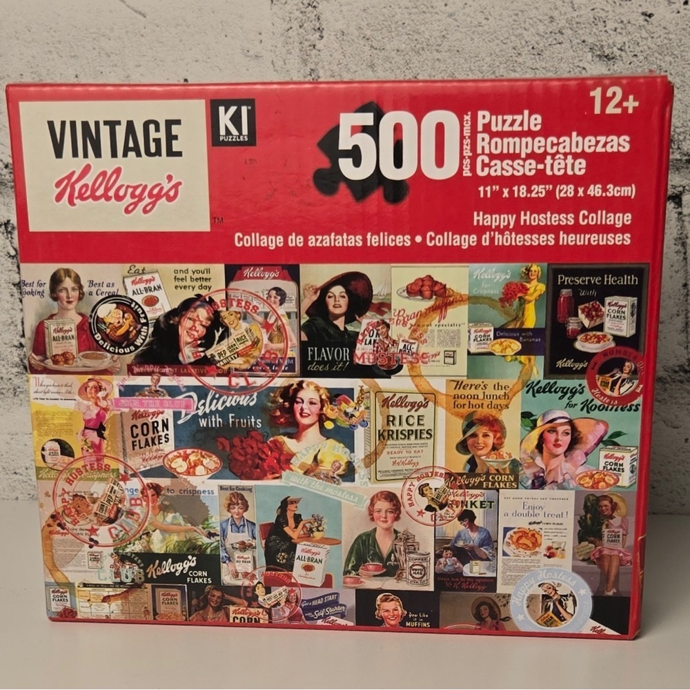 Vintage Kellogg’s Advertising 500 Piece Puzzle Happy Hostess Collage